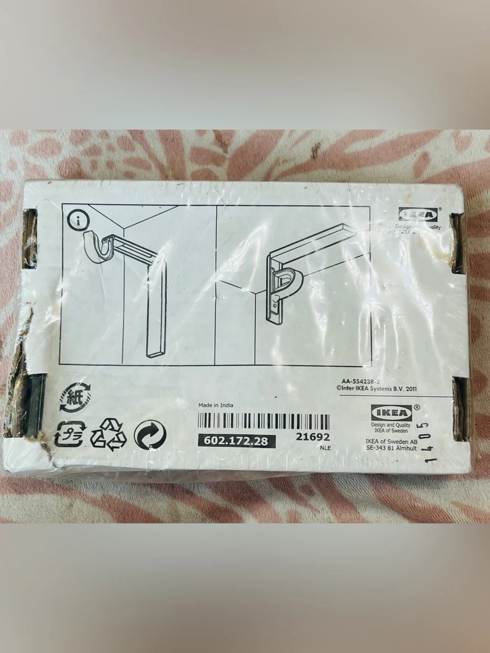 IKEA BETYDLIG Curtain Rod Wall/Ceiling Bracket 602.172.28 New